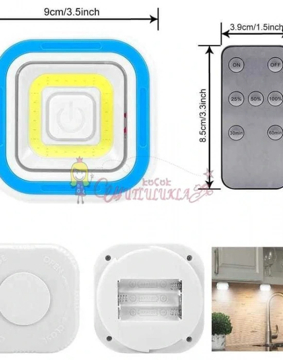 3lü Kablosuz Kumandalı LED Spot 