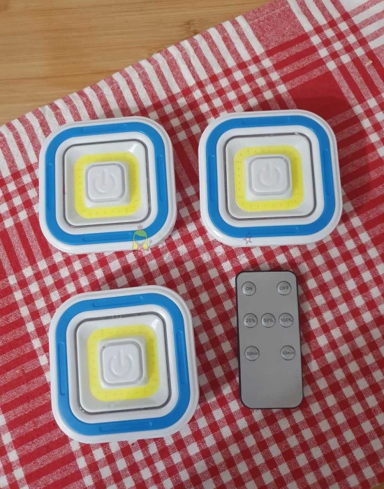 3lü Kablosuz Kumandalı LED Spot 