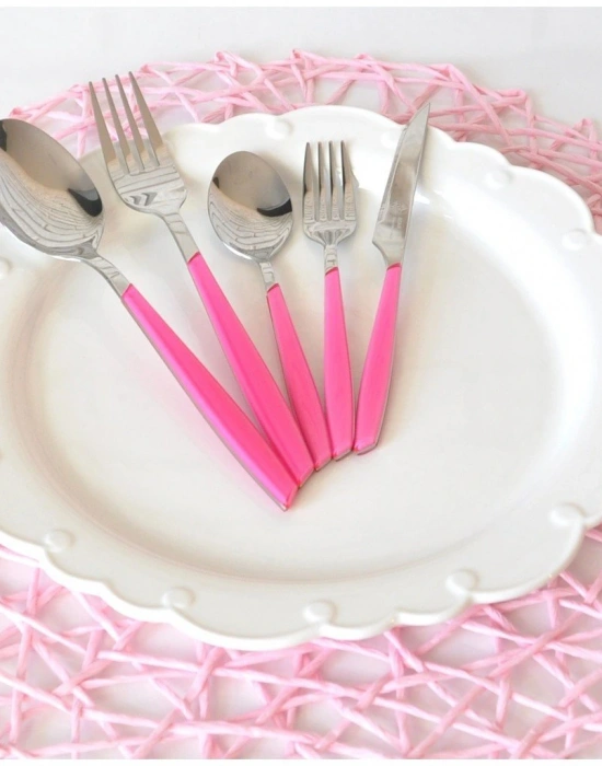 30 PARÇA AKRİLİK - ÇELİK ÇATAL KAŞIK BIÇAK TAKIMI