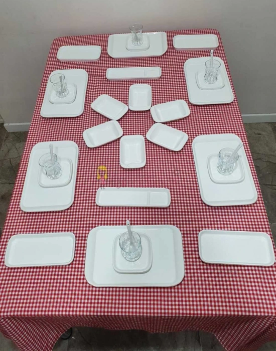 36 Parça  Beyaz Kahvaltı Seti