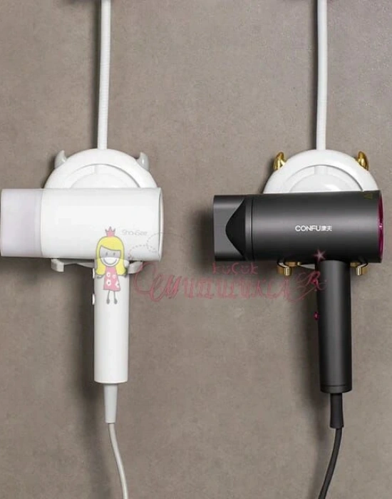 360 Derece Ayarlanabilir Fön Askısı Yapışkanlı Saç Kurutma Makinesi Fönlük Çok Amaçlı Askılık