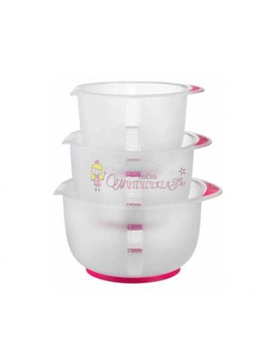 3lü Mikser Plastik Karıştırma Kabı