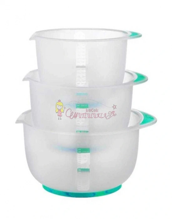 3lü Mikser Plastik Karıştırma Kabı