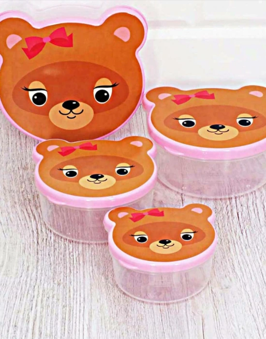 4LÜ HAYVAN FİGÜRLÜ SAKLAMA KABI