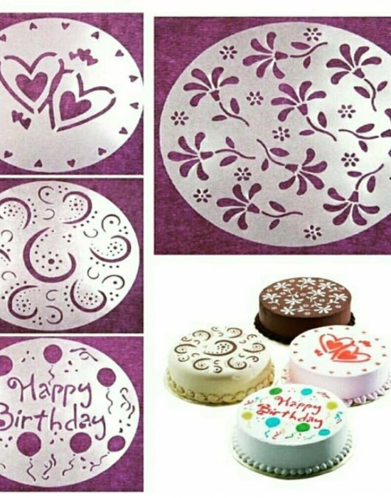 4LÜ PASTA SÜSLEME ŞABLON SETİ