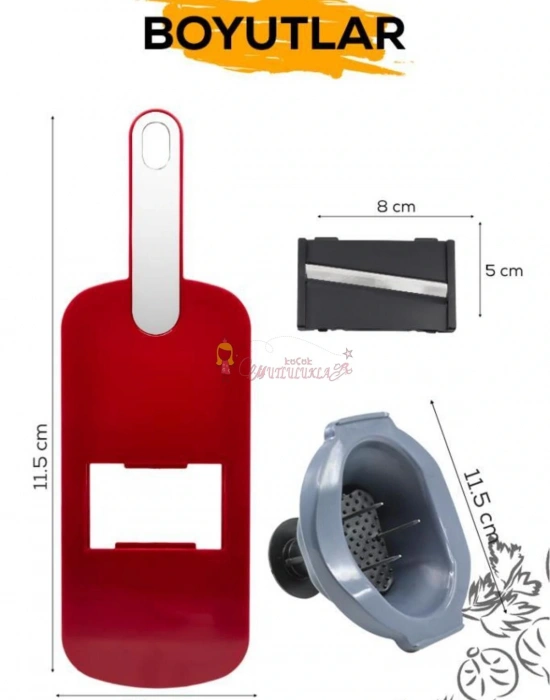 5 Başlıklı Meyve Sebze Dilimleyici