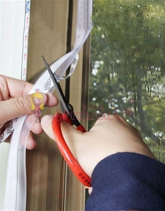 5 Metre Ayarlanabilir Uzunluk Pencere ve Kapı Eşiği Bandı Kendinden Yapışkanlı Silikon Şerit Bant