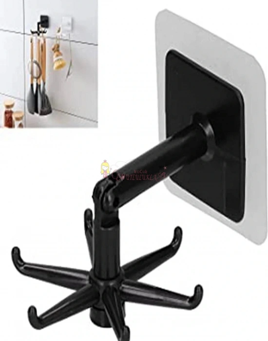 6 Kancalı Mutfak Banyo Askısı 360 Döner Kepçe Askılık Havlu Askı