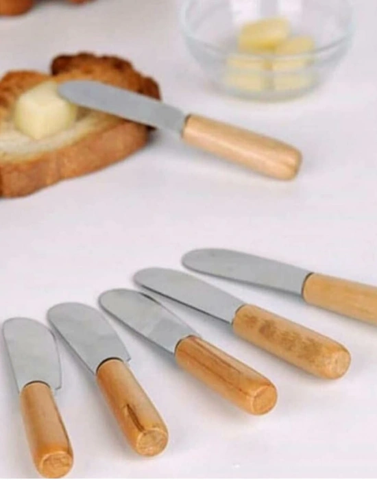 6LI AHŞAP SAPLI TEREYAĞ BIÇAĞI