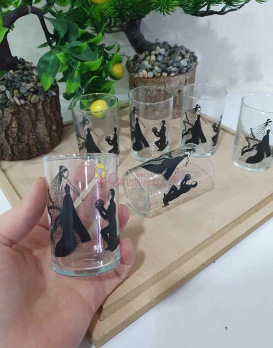 6LI KAHVE YANI BARDAK DESENLİ