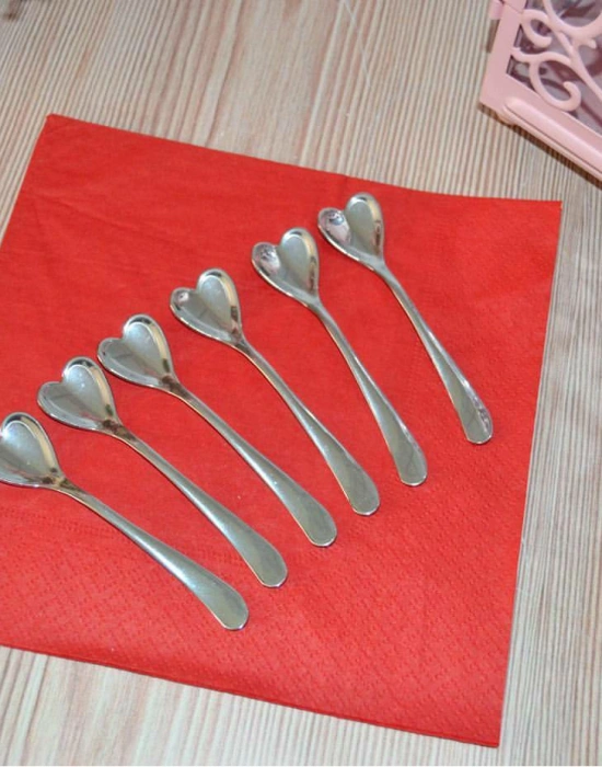 6LI KALP ÇAY KAŞIĞI