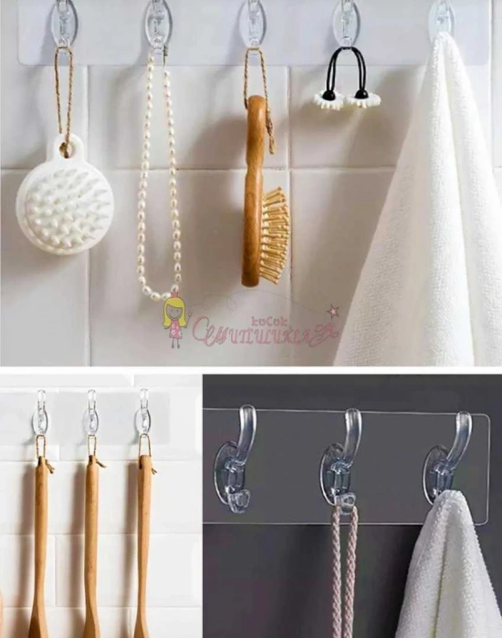 6lı YAPIŞKANLI ŞEFFAF ASKI