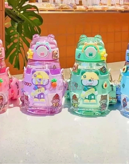 680 ML Sevimli Figürlü Matara Su Şişesi Suluk Bpa Free Çocuk Suluk Okul Suluğu