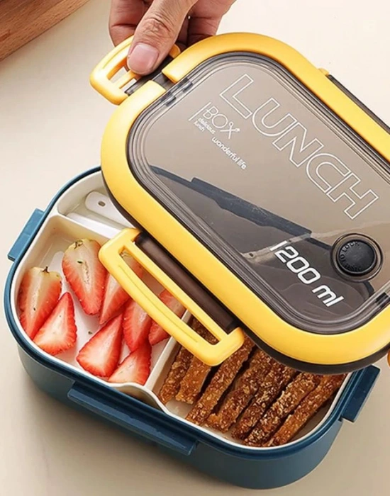 Lunch Box  Yeni 6 Bölmelı Beslenme Kabı Lacıvert