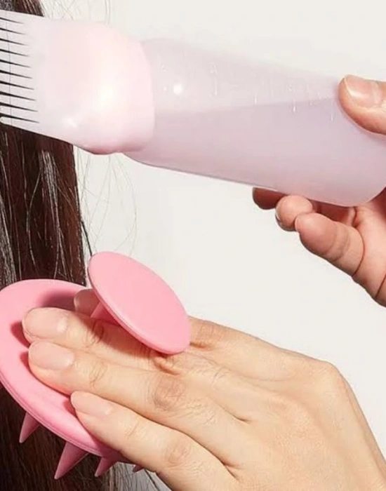 Silikon Saç Bakım Boyama Tarağı Serumu