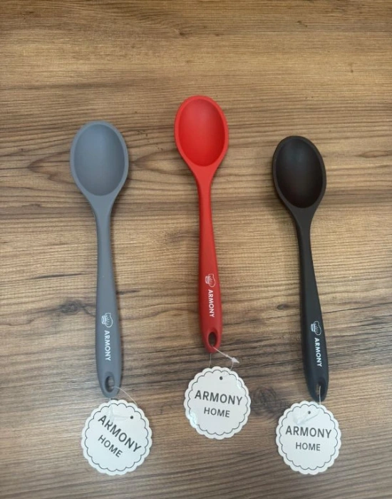 Armony Silikon Uzun Derin Kaşık Kırmızı