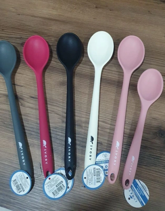 İvory Silikon Jumbo Uzun Derin Kaşık Pembe