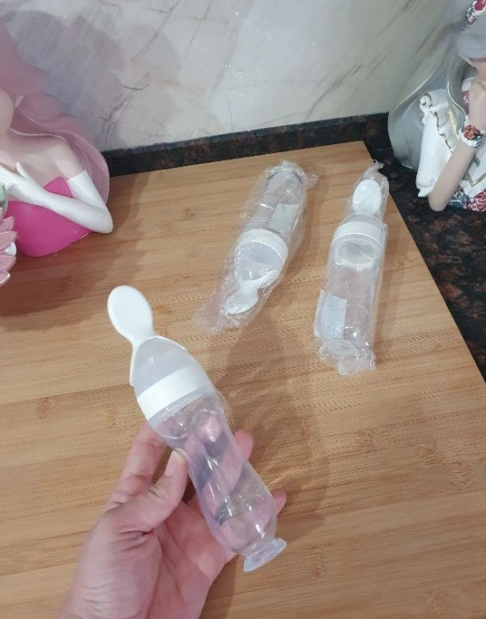 Bebek İçin Kaşıklı Mama Biberonu Biberon Kaşık