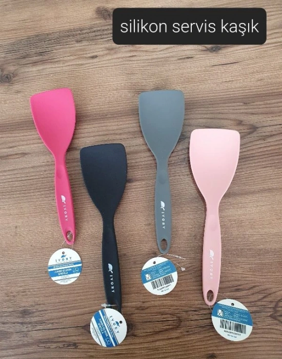 İvory Silikon Servis Kaşığı Pembe