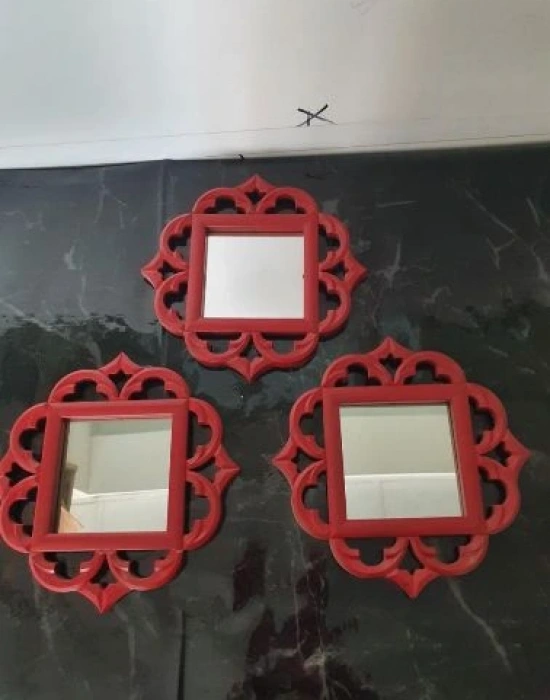 Dekor Kare Ayna Plastik