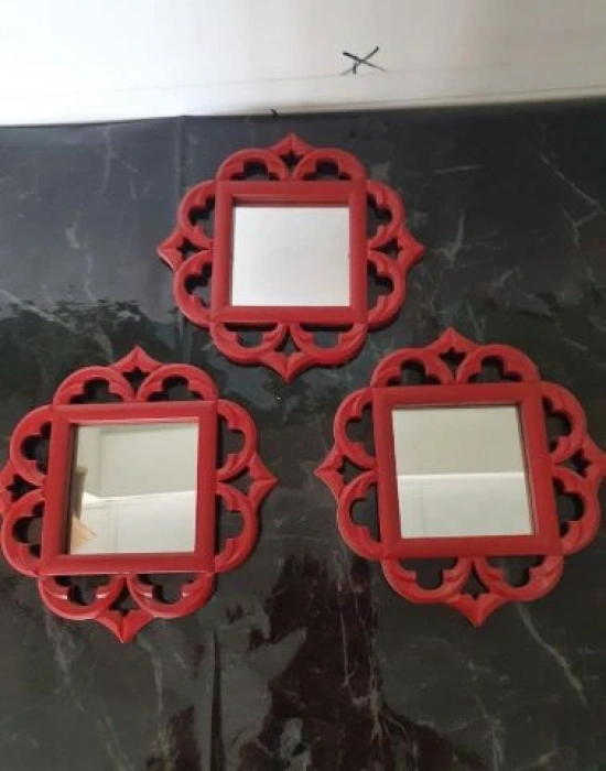 Dekor Kare Ayna Plastik