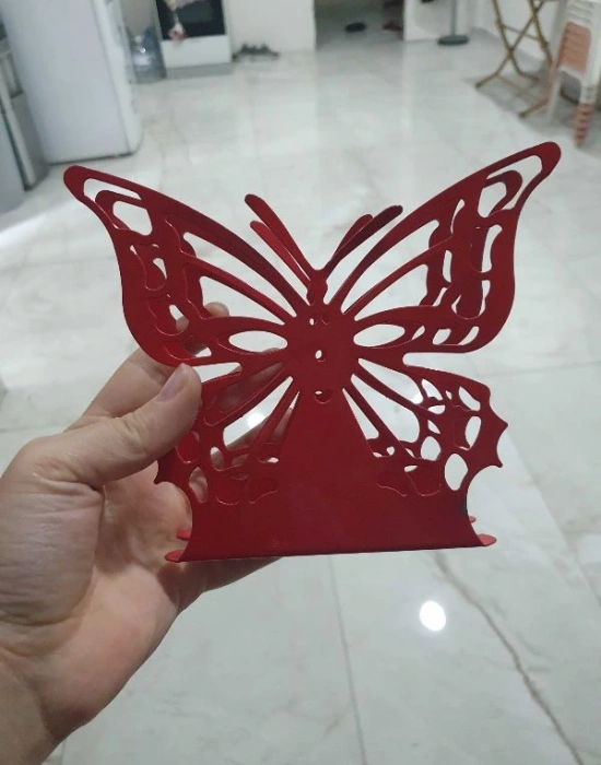 Metal Kelebekli Peçetelik