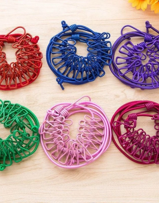 Esnek Mandallı Çamaşır İpi