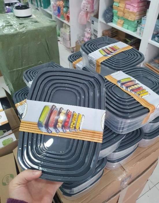 6Lı Violet Saklama Kabı Gri