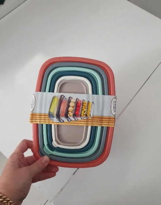 6Lı Violet Saklama Kabı Renkli