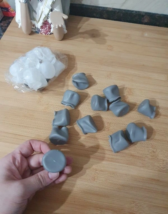 12Li Sandalye Ayağı Beyaz