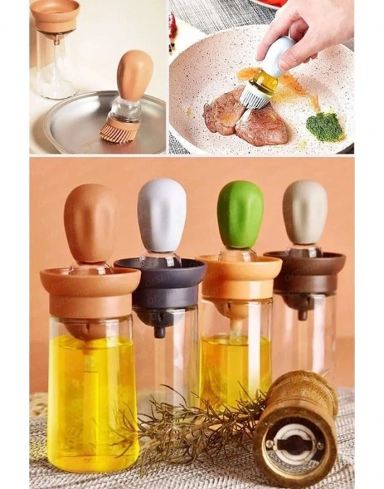 Silikon Hazneli Yağdanlık Fırçalı