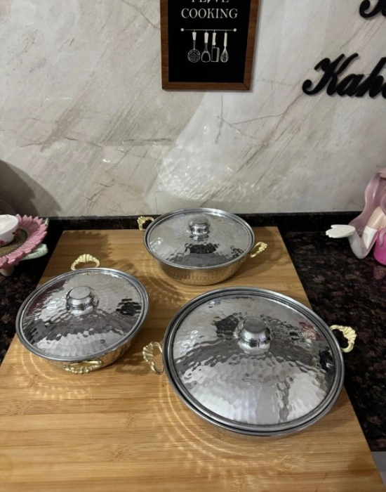 Alüminyum 3Lü Sahan Kapaklı