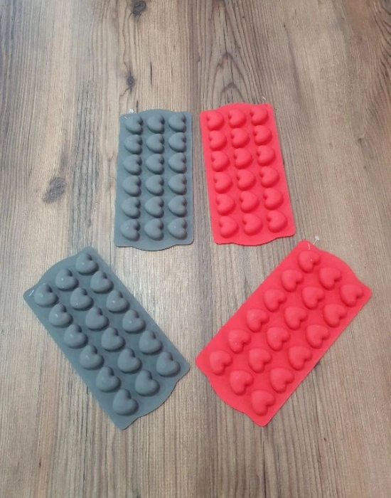 Kırmızı Kalpli Çikolata Kalıp