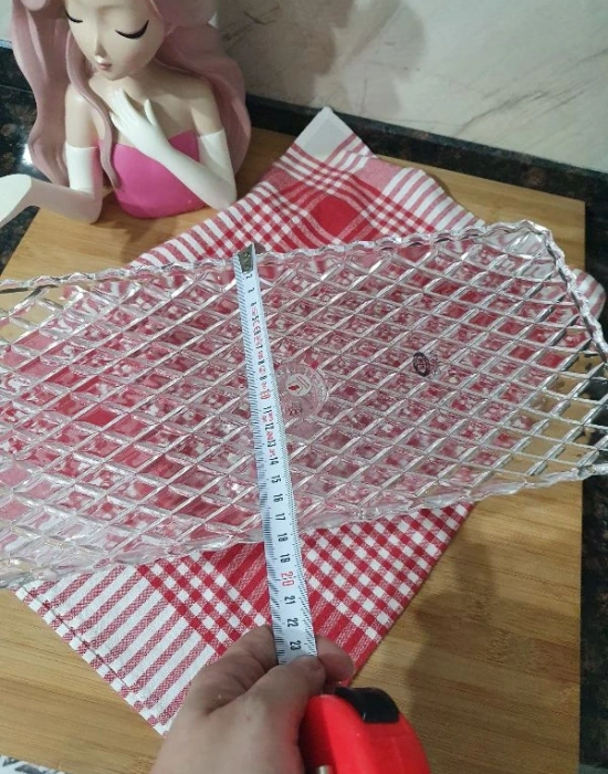 Ayaklı Dikdörtgen Cam  Sunumluk