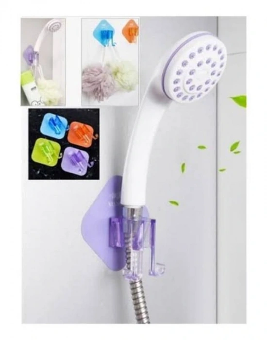 Yapışkanlı Duş Başlık Tutucu Mavi