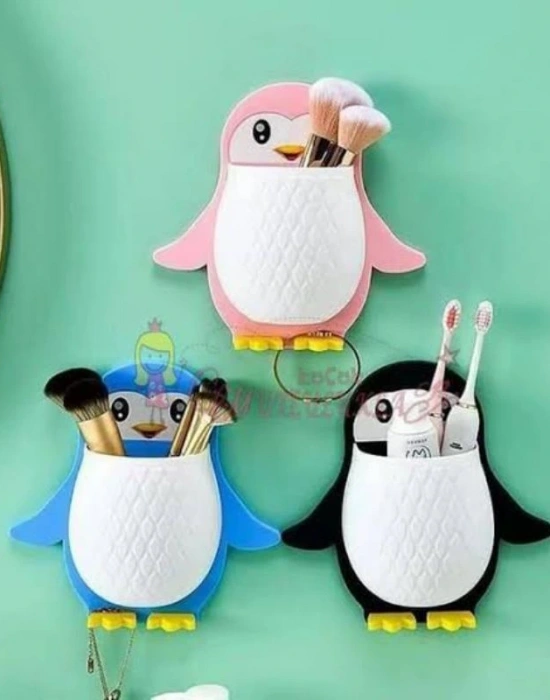 Penguen Askı Diş Fırçalık SARI