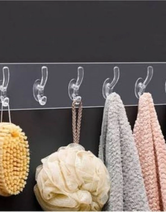 6Lı Şeffaf Askılık