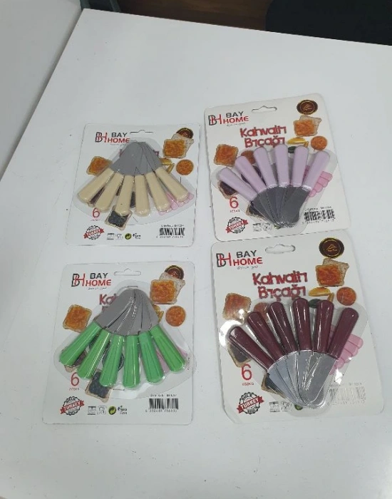 Plastik Sap Kahvaltı Bıcağı Renkli