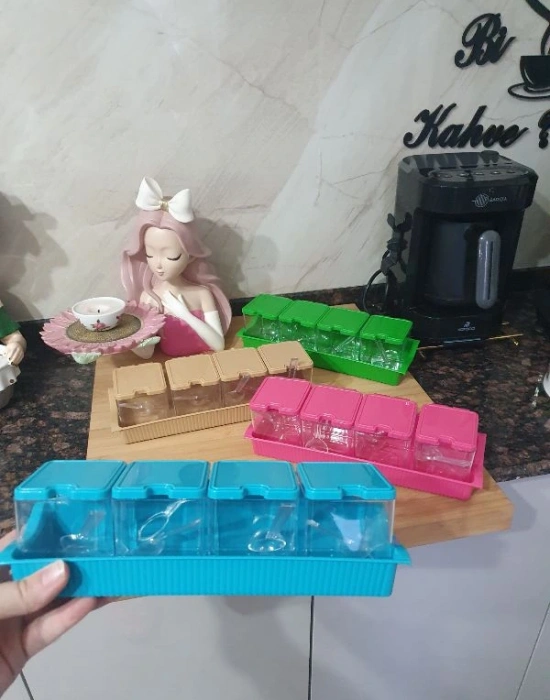 4Lü Kaşıklı Baharatlık Bkackstone