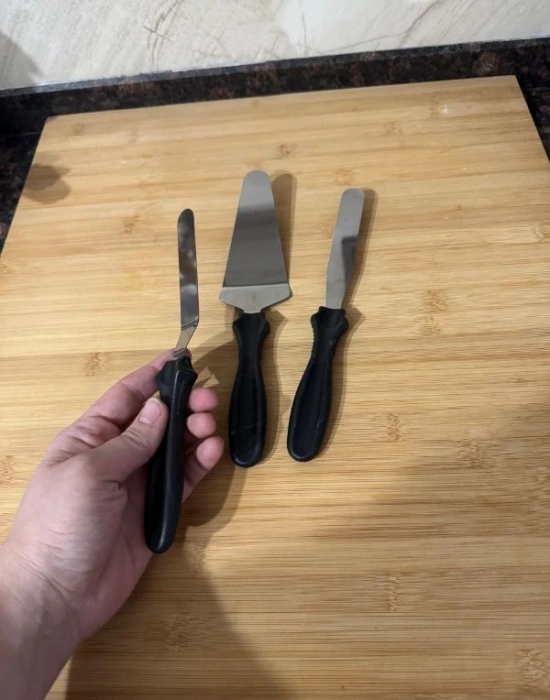 İvory 3Lü Pasta Spatula Seti