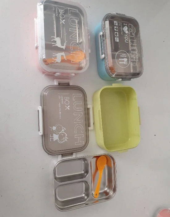 Lunch Yazılı Çelik Beslenme Kutusu