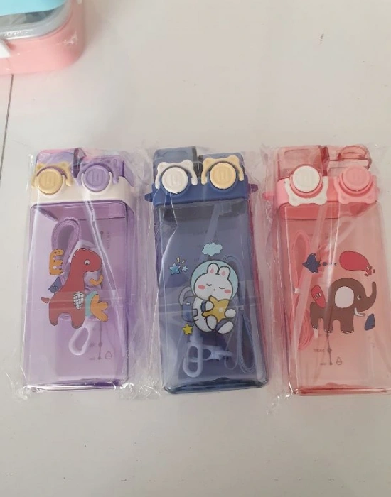 Çift Ağızlı Kare Matara 570 Ml