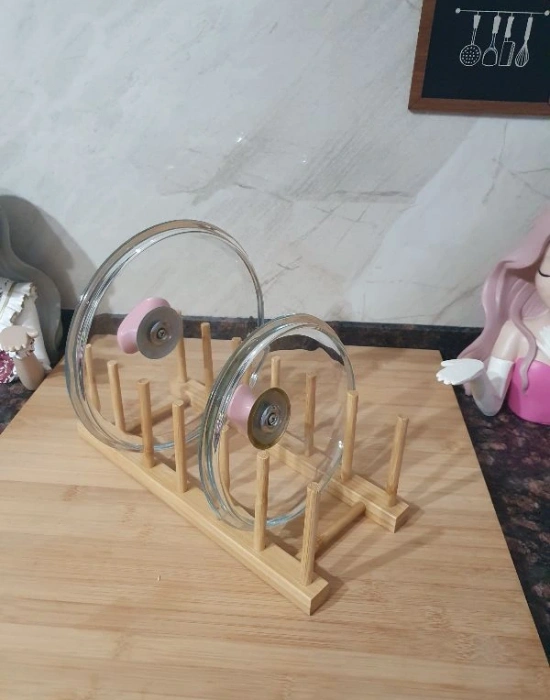 Ahşap Tabaklık Tabak Organizer Düzenleyici