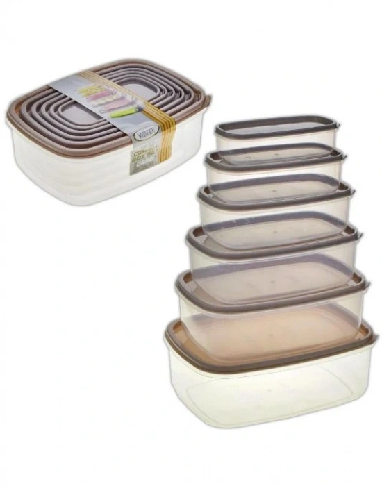 6Lı Saklama Kabı Violet Vizon