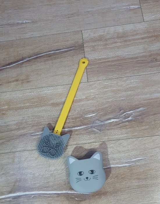 Kedi Model Silikon Wc Fırça