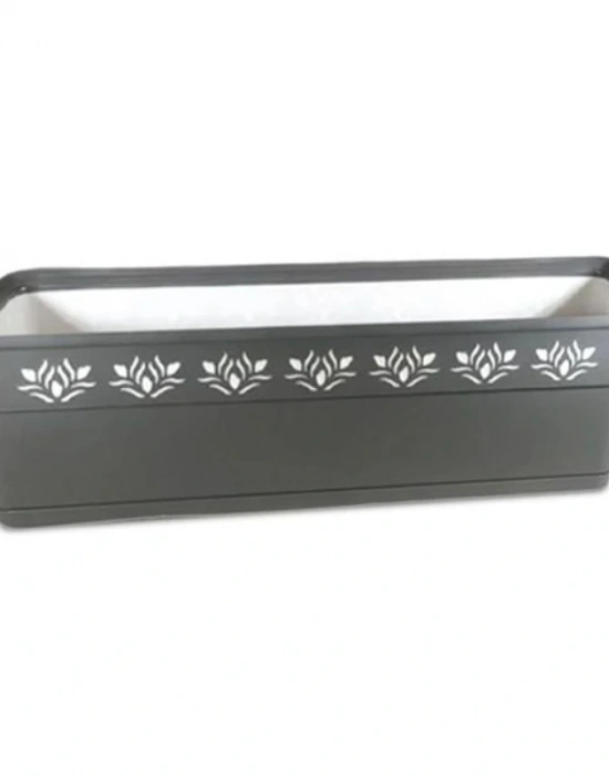 Desenli 50 Cm Uzun Saksı