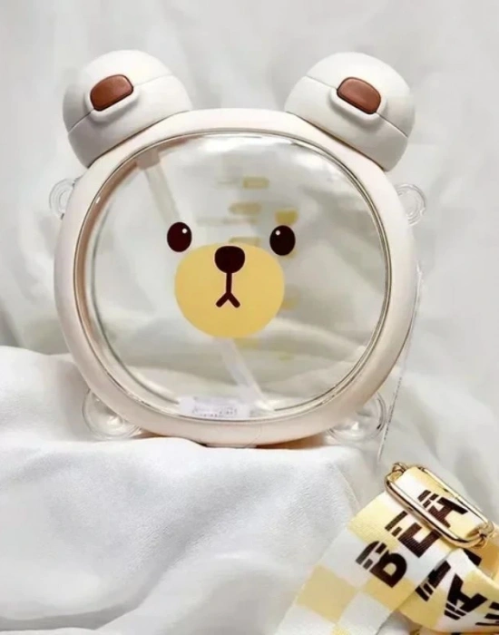 Ayı Kafa Su Matarası Çift Kapaklı