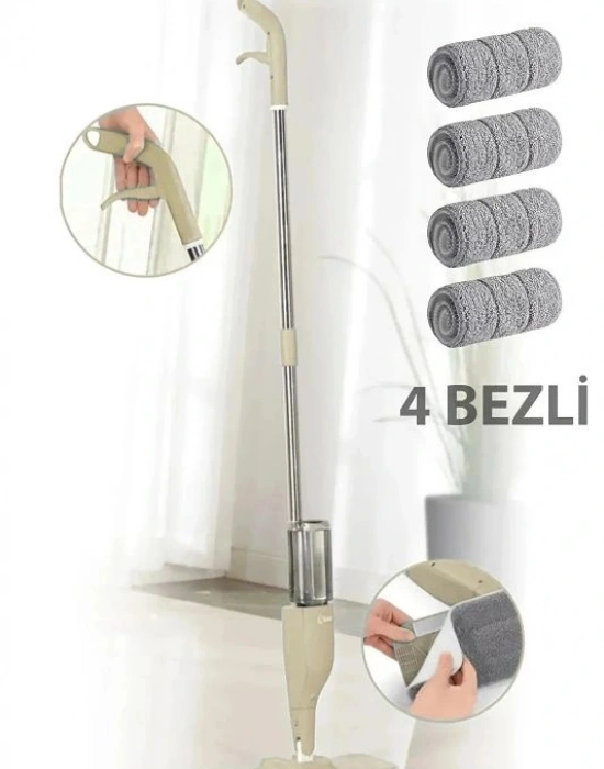 Sprey Mop Düz 4 Bezli