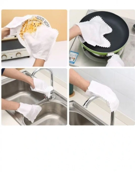 23 Cm Yıkanabilir 10Lu Mikrofiber Toz Alma Temizlik Eldiveni