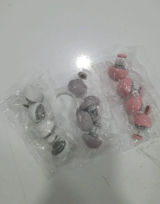 Düz Mantar Nevresim Sabitleme MOR LILA 4Lü